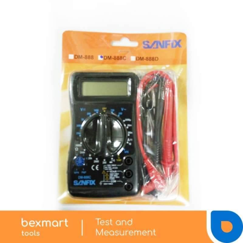 Jual Digital multimeter buzzer dan temperature Sanfix DM888C di Seller
