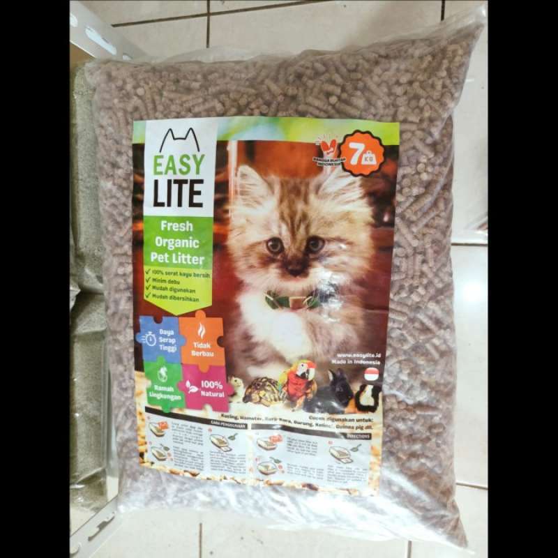 Jual Easy Lite Wood Pellet Pelet Kayu Cat Litter (pengganti Pasir