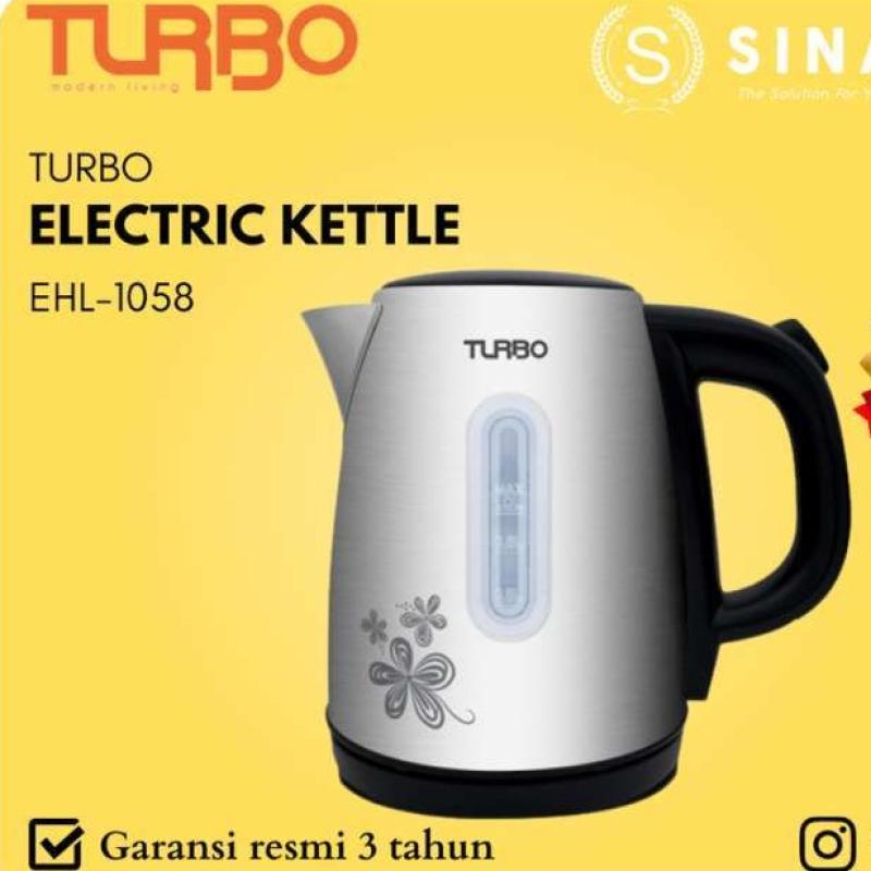 Jual TURBO ELECTRIC KETTLE TEKO LISTRIK STAINLESS STEEL EHL1058