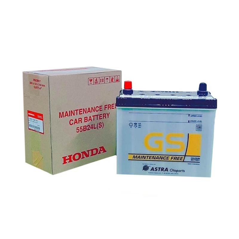 Jual GS Honda Genuine Part 55B24LS Aki MF Mobil + Free Jasa Pasang dan