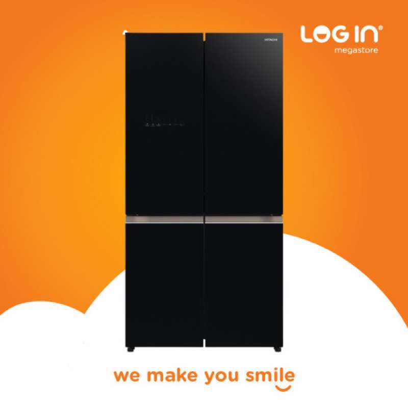 Promo Hitachi Kulkas Side By SIde 4 Pintu RWB64VGD0GBK Inverter 569