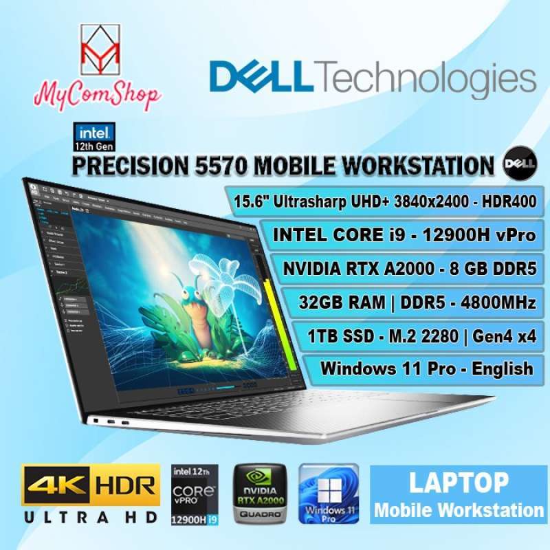 Jual Dell Precision 5570 I912900h 32gb Ram 1tb Ssd Rtx A2000 8gb 15