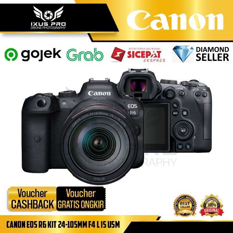 Promo Canon EOS R6 Kit 24105mm f4 L IS USM Diskon 5 di Seller Ixuspro