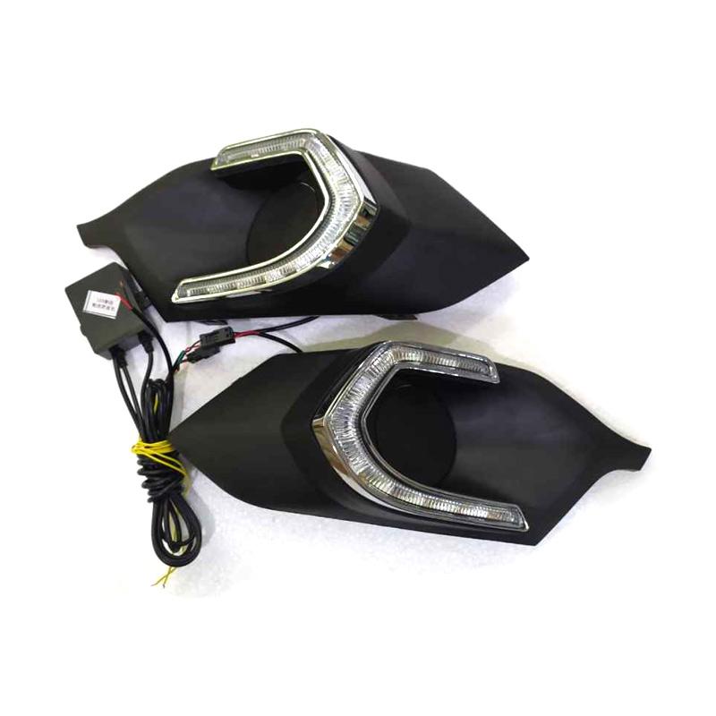 Jual JSL Cover Lampu Kabut Fog Lamp Cover W/LED DRL Mobil for All New