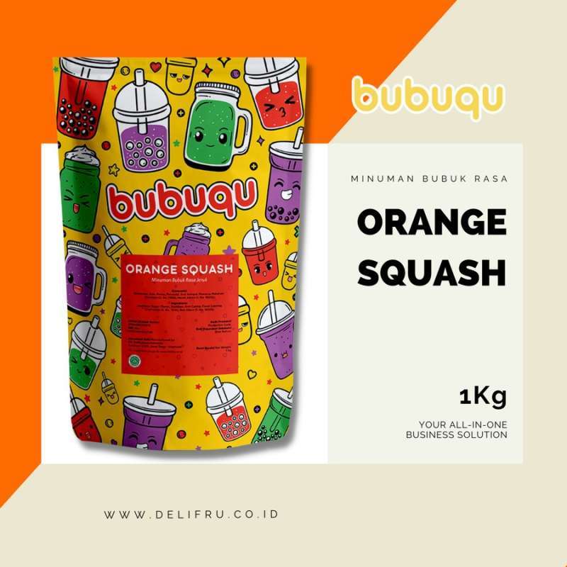 Jual Bubuqu Powder Drink Orange Squash 1kg 01 Di Seller Sahabat