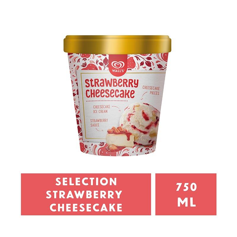 Jual Jakarta Wall's Selection Strawberry Cheesecake Ice Cream [750 Ml