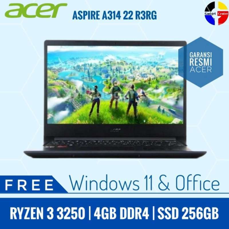 Jual ACER ASPIRE A314 -R3RG|RYZEN 3 3250U|4GB|SSD 256GB|WIN 11 + OHS ...