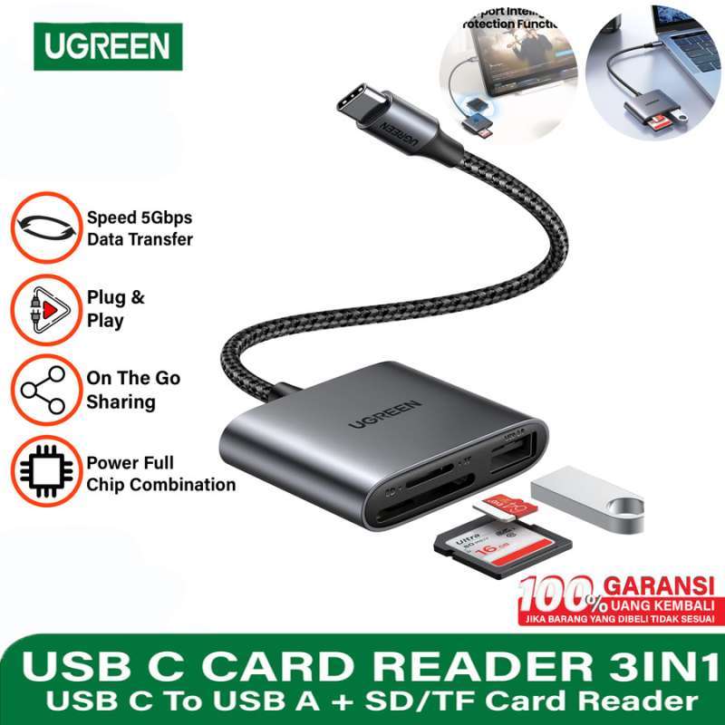 Promo Ugreen Kabel Otg Card Reader Type C To Micro SD Memory Card ...