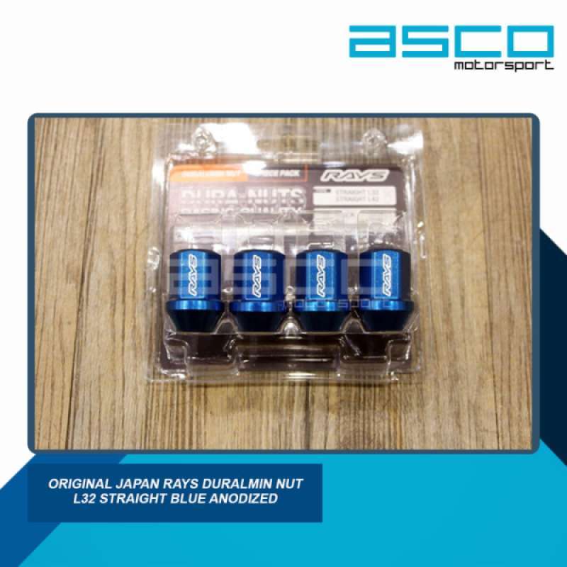 Promo Japan Rays Duralmin Nut L32 Straight Blue Anodized Diskon 15 di
