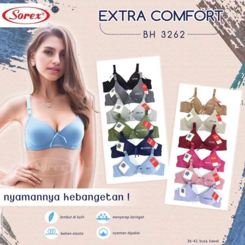 Jual Bra / Bh Wanita Sorex 3262 Extra Comfort Pakai Kawat dan Busa di