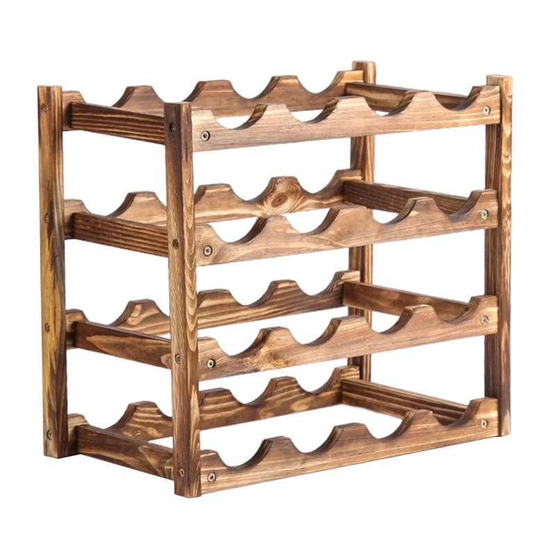 Jual Modern Bottle Rack Freestanding Display Shelf Stand For Basement 4