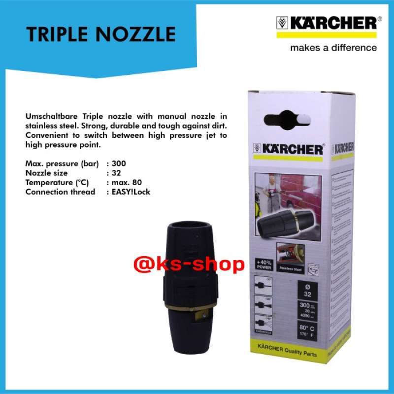 Promo Multi-Jet Triple Nozzle | Karcher | Triple Nozzle For