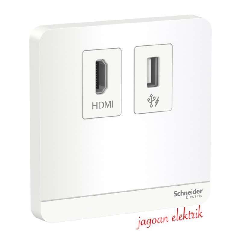 Jual HDMI + USB Socket Avatar On White Schneider E8332HDUSB_WE di ...