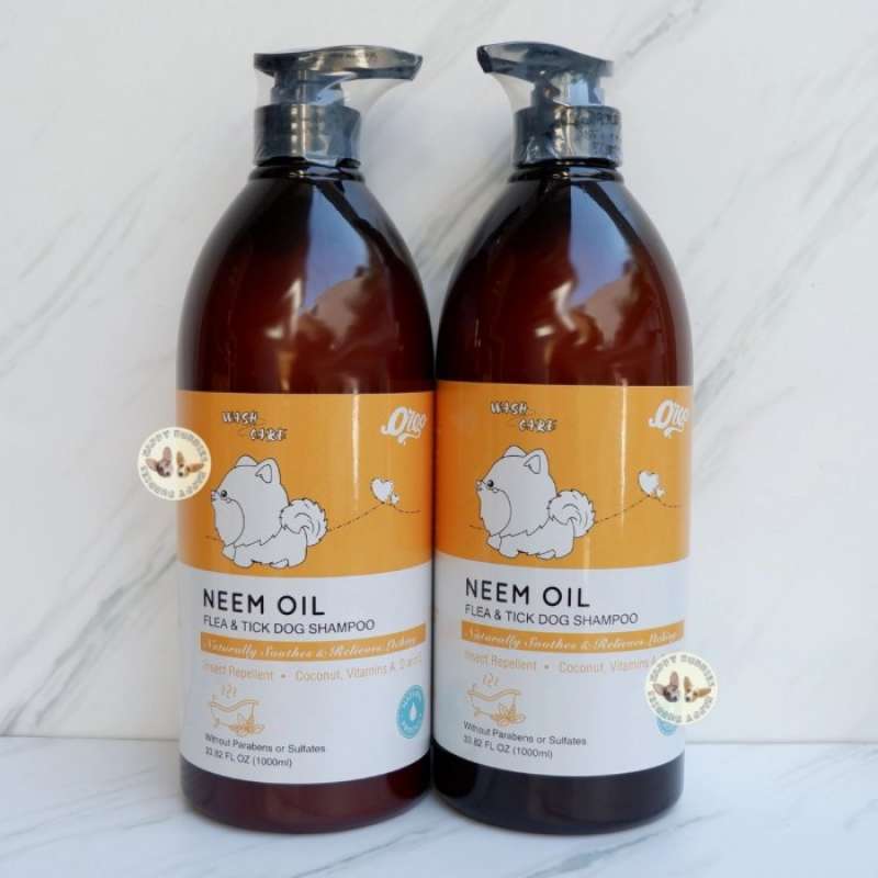 Promo Orgo Neem Oil Dog Shampoo/ Shampoo Anjing Iritasi Kutu 1L Diskon