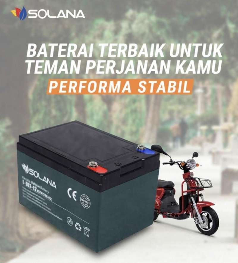 Jual AKI BATERAI MOBIL MOTOR LISTRIK SELIS EVB 6-DZF-12 12v 12ah DEEP