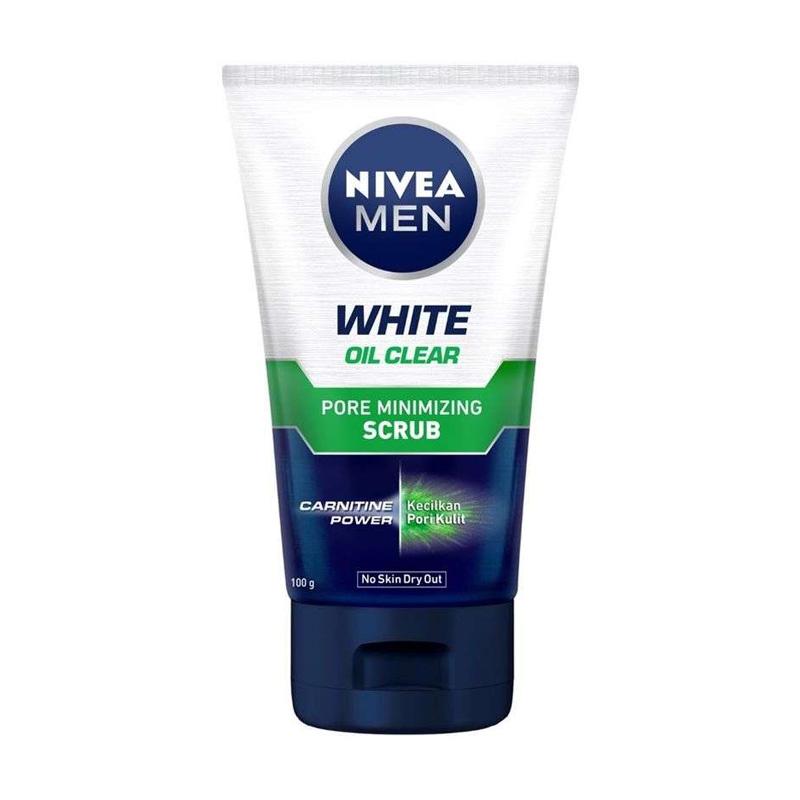 Promo Nivea Whitening Oil Control Facial Scrub for Men [100 mL] Diskon