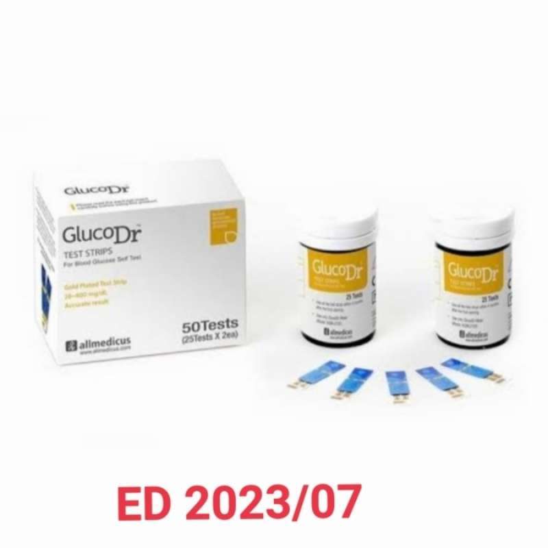 Jual Strip Glucodr Biosensor,Strip Gula Darah GlucodrGluco DR Test Strip di Seller Anes Medika