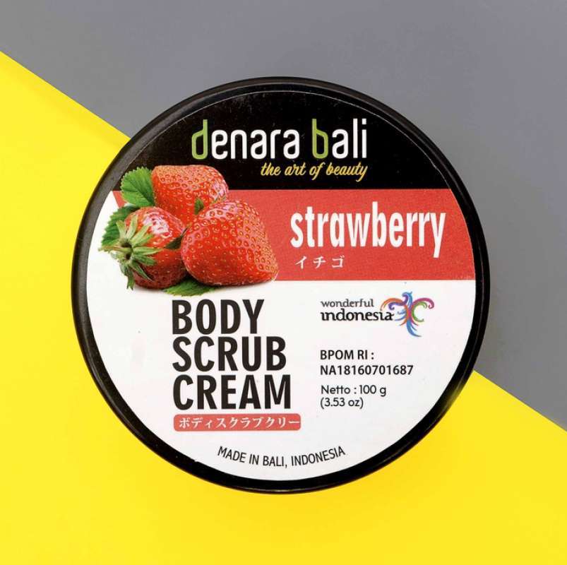 Jual BODY SCRUB CREAM DENARA BALI STROWBERRY di Seller TY BALI SPA