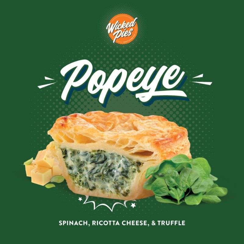 Jual Wicked Pies Popeye Spinach, Ricotta Cheese and Truffle FRESH