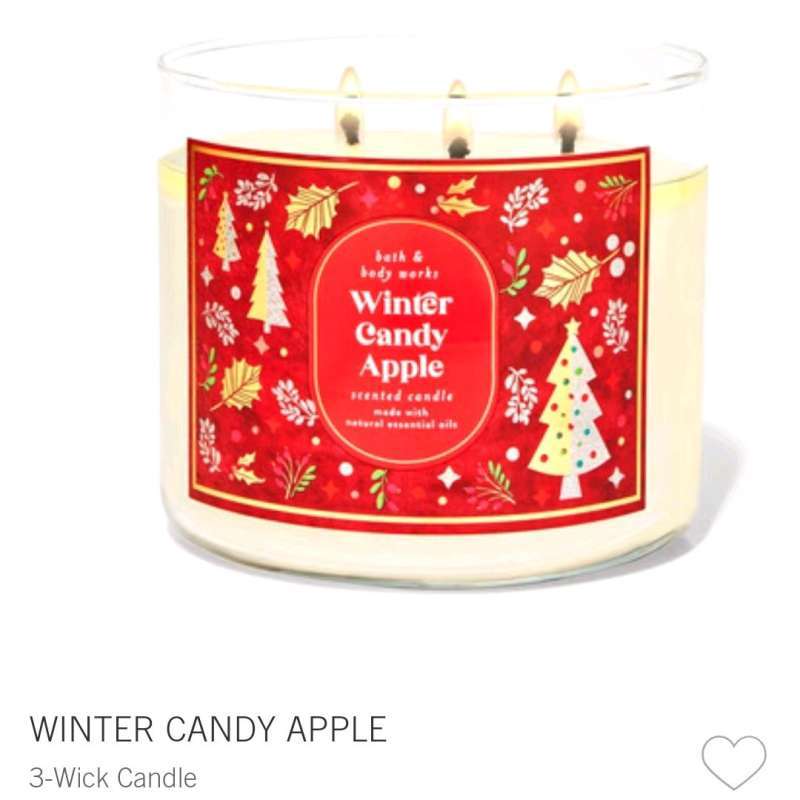 Jual Candy Apple Winter 3 wick candle bath and body works Winter