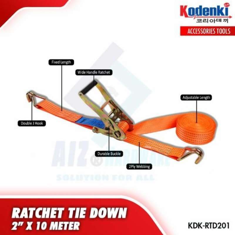 Jual Ratchet Tie Down bing Cargo Belt Tali Ikat Barang Kodenki 2in X 10m Di Seller Aiz
