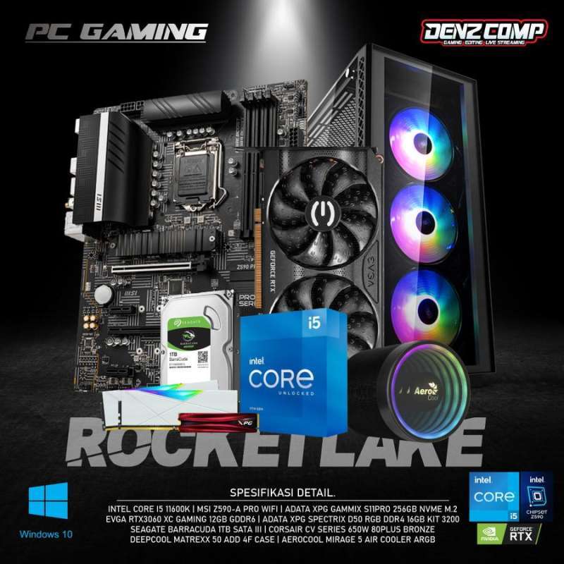 Kit Upgrade PC : I5 11600K + MSI Z590 + 16Go RAM + Ventirad - Occasion