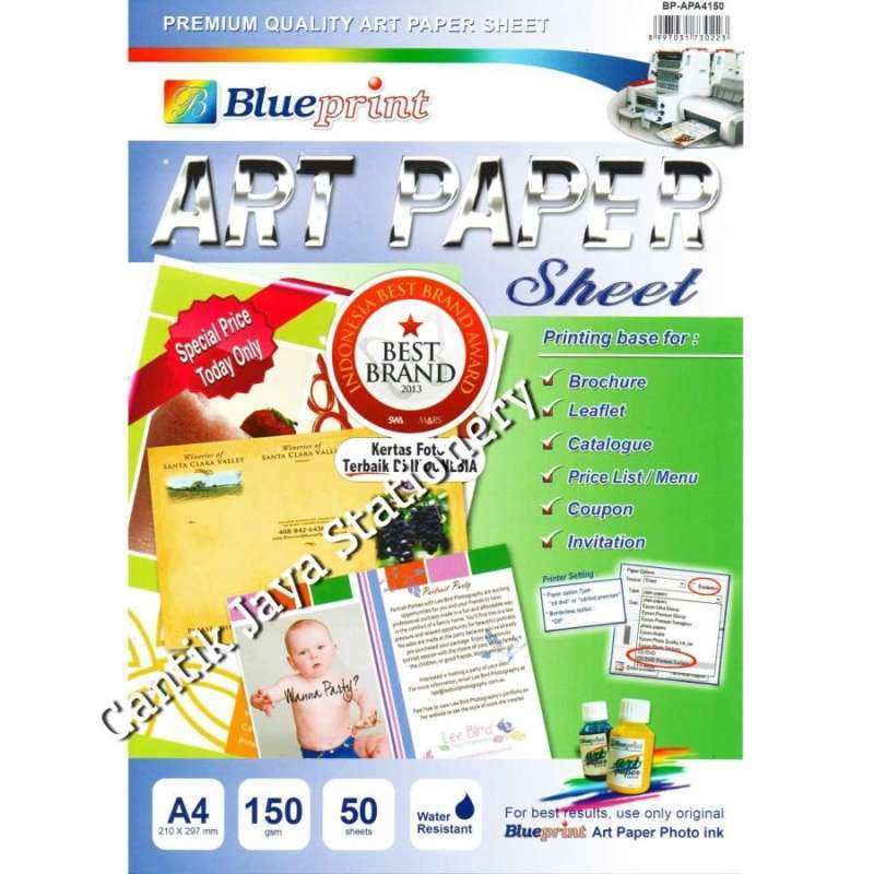 Jual Kertas Art Blueprint Art Paper A4 150gr Isi 50lembar Di Seller