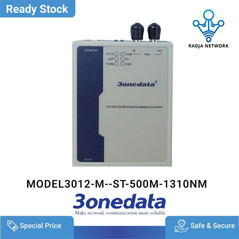 Jual Network Transceiver 3ONEDATA MC 3012 MEDIA CONVERTER GIGABIT