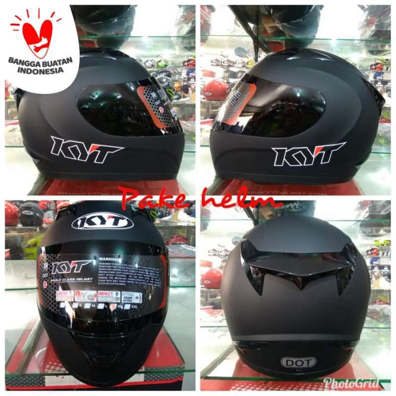 Promo HELM KYT R10 HITAM DOFF HELM KYT FULL FACE HITAM DOFF XL Diskon