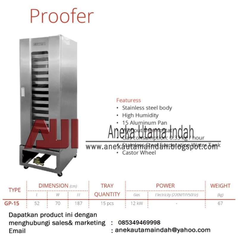 Promo Gas Proofer GP-15 Proofer Roti Mesin Proofing - Multivariasi ...