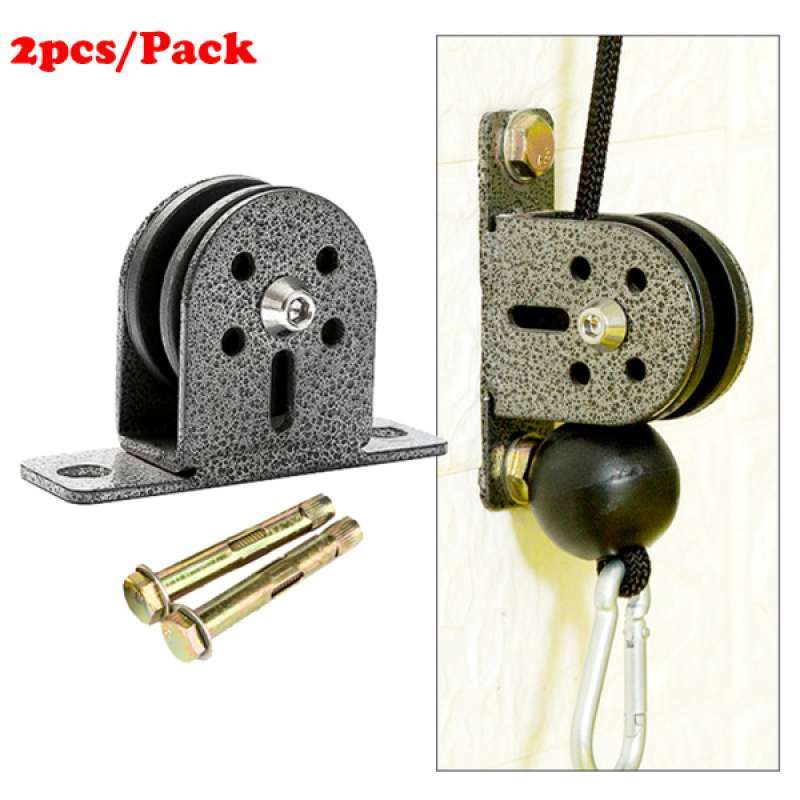 Jual 2x Fixed Pulley Block Home Gym Fitness Single Wheel Swivel Rope
