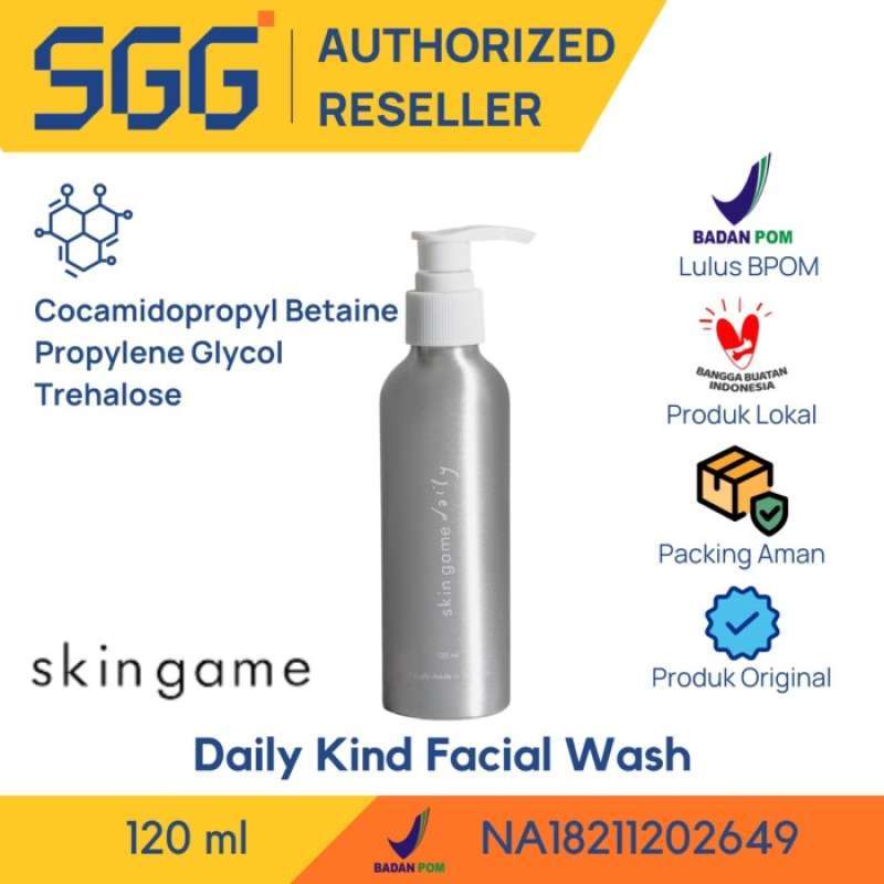 Jual Sgg Skingame Daily Kind Facial Wash 120 Ml / Facial Cleanser di Seller Kagura Store