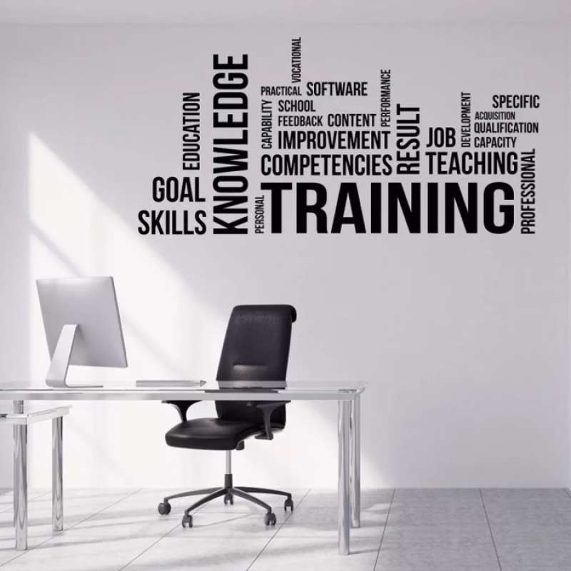 Promo Wall Sticker Stiker Dinding Training Knowledge Team Work Goal ...
