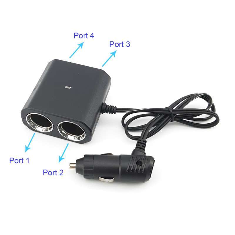 Jual Car Cigarette Lighter Splitter Colokan Lighter 4 Lubang Charger Mobil di Seller GudangHID
