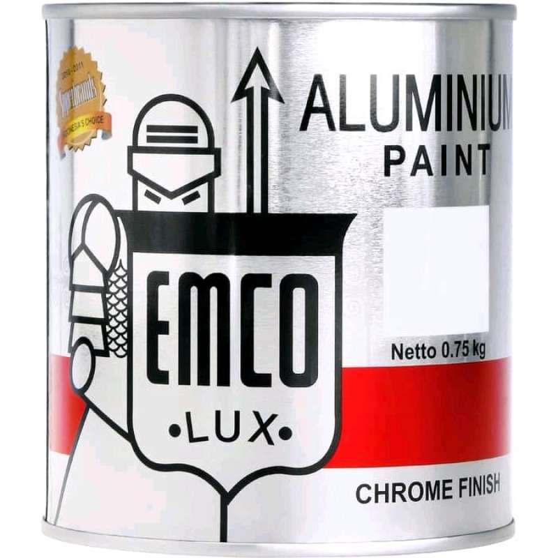 Jual EMCO Lux Aluminium Paint Chrome Finish Silver Cat Kayu dan Besi 1