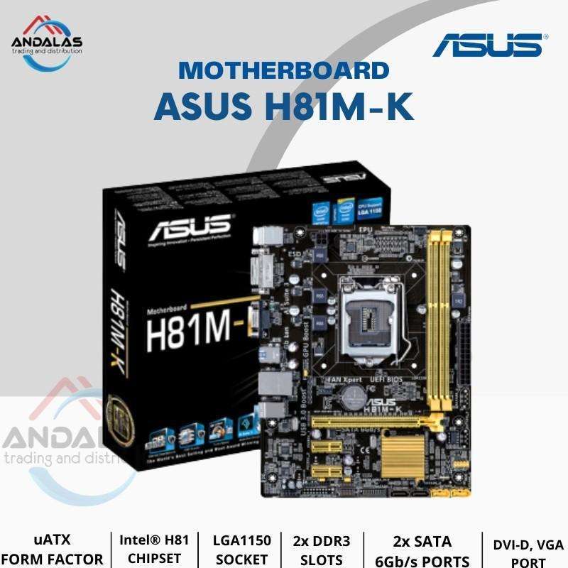 Jual Motherboard ASUS H81MK LGA 1150 DDR3 di Seller Andalas computer