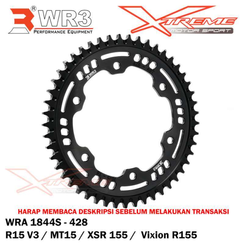 Jual Gear Belakang WR3 Yamaha R15 V3 MT15 XSR 155 Vixion R 155 WRA 1844