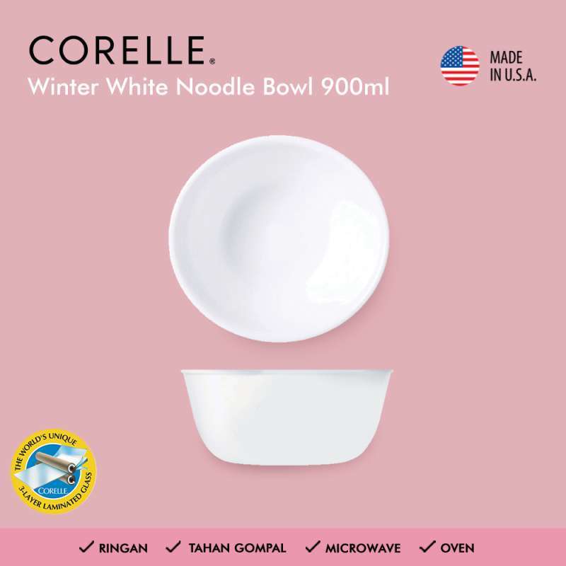 Promo CORELLE Winter White Noodles Bowl 900 ml / Mangkok Mie Diskon 25