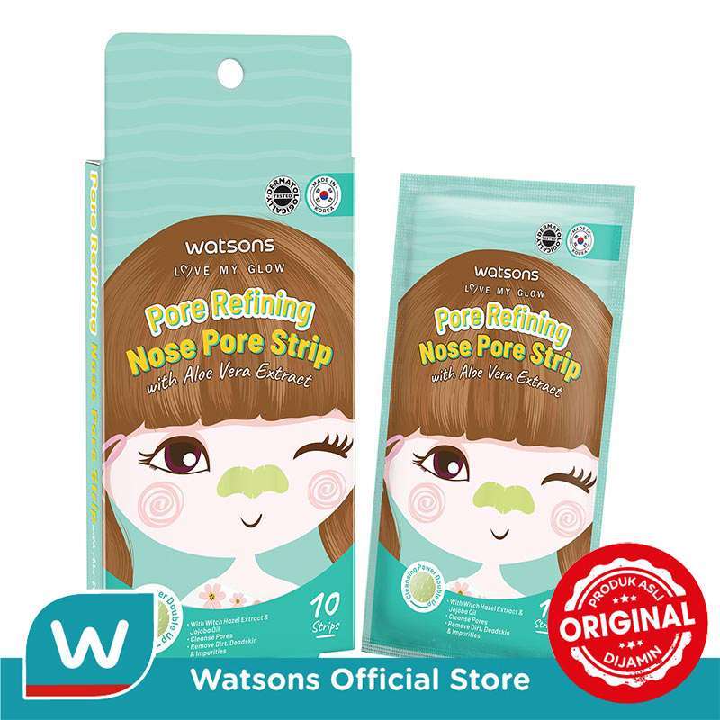 Promo Watsons Pore Refining Nose Pore Strip Aloe Vera 10S Diskon 15 di