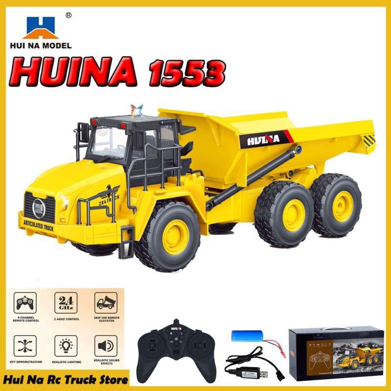 Jual Huina RC 1553 Articulated Dump Truck 11CH Scale 1/16 Remote Control di Seller LIVE4TOYS