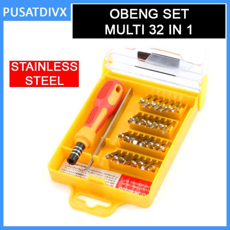 Jual PUSATDIVX OBENG SET MULTI 32 IN 1 SCREWDRIVER SCREW PC LAPTOP HP