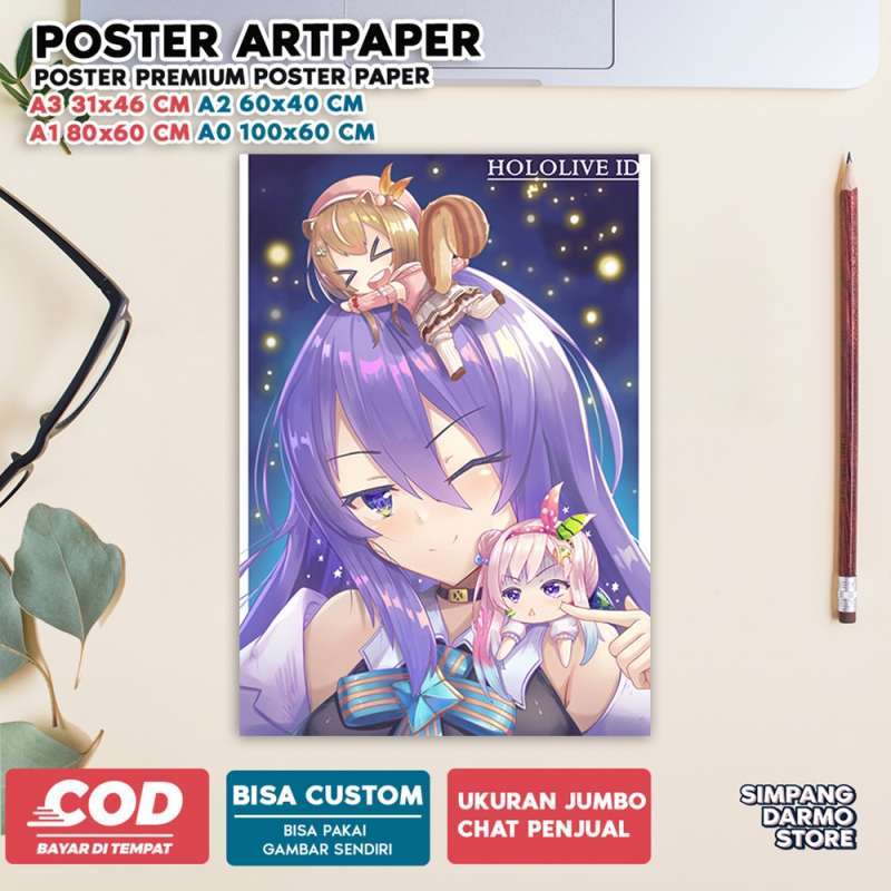 Jual Poster Moona Hoshinova Hiasan Dinding Tema Anime Vtuber Virtual ...
