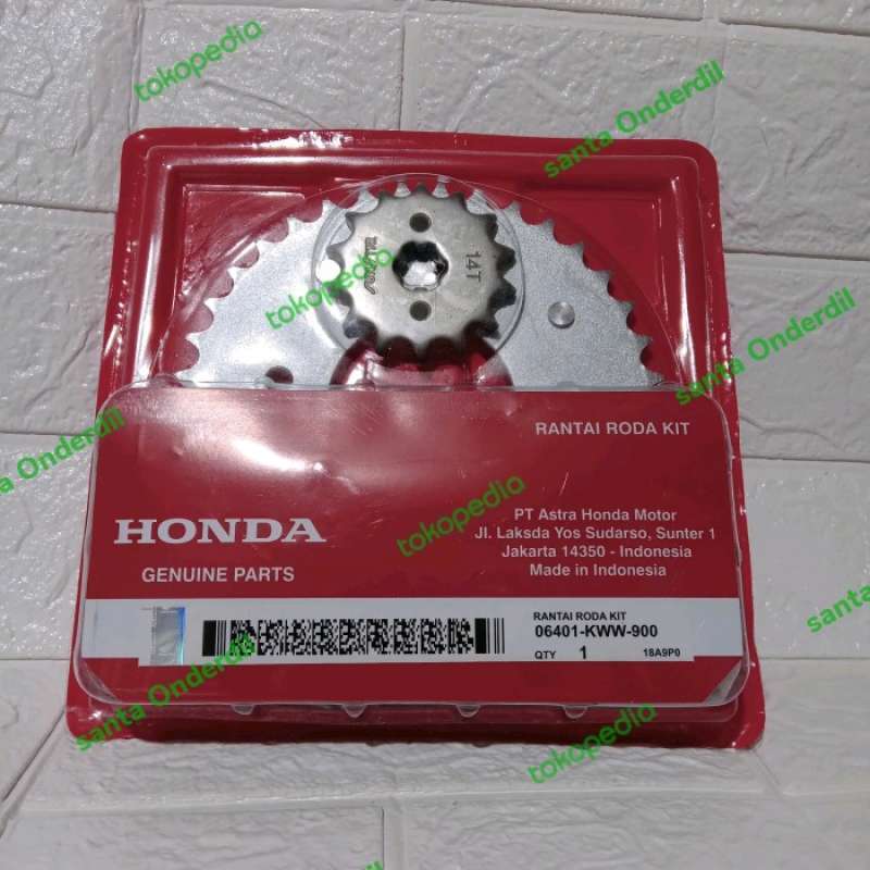 Promo GEARSET GEAR SET RANTAI REVO 110 NEW ,BLADE 110 NEW KARBU Diskon