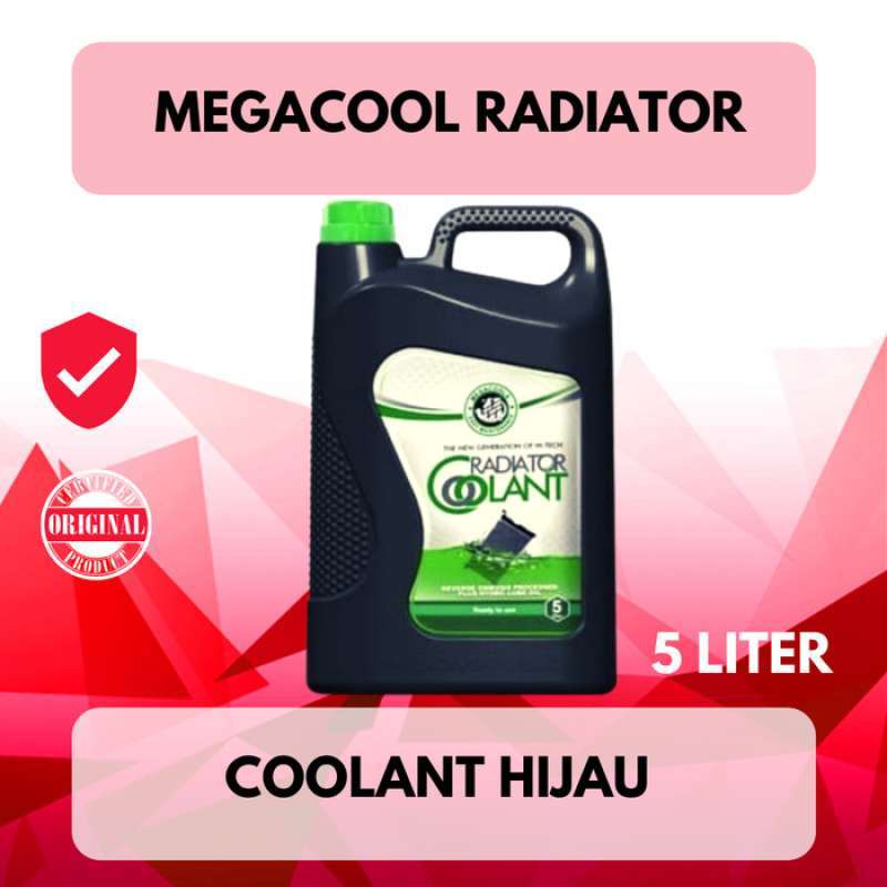 Promo Air Radiator / Radiator Coolant Megacools Galon 5 Liter Hijau
