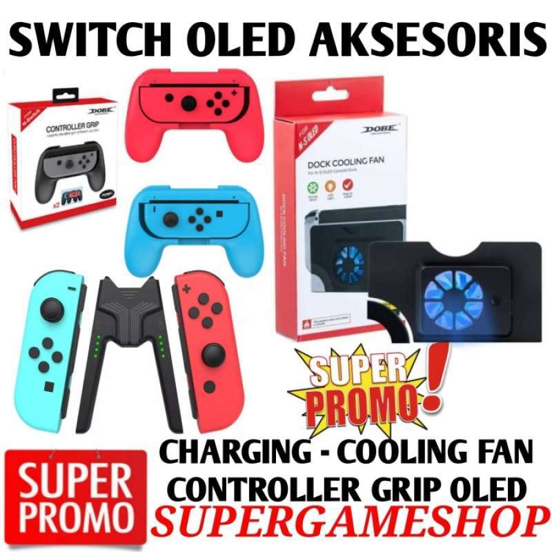 Promo Switch Oled Cooling Fan Switch Oled Charging Grip Joycon