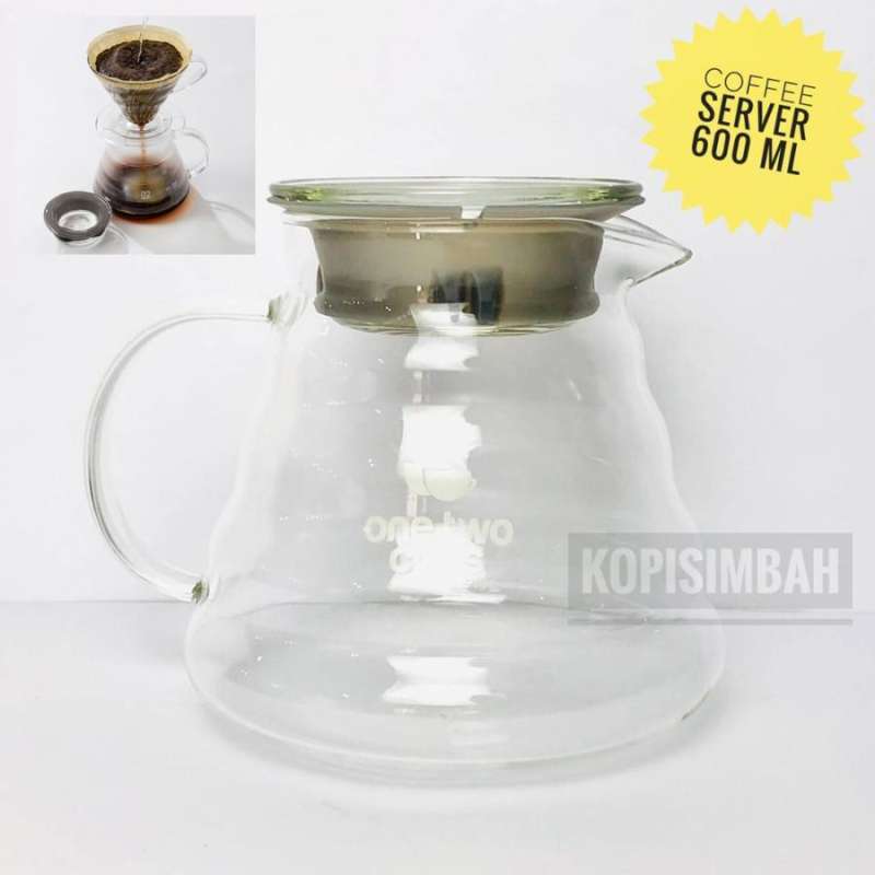 Jual Glass Coffee Server Server Kopi Kaca 500ml Pour Over Alat Seduh