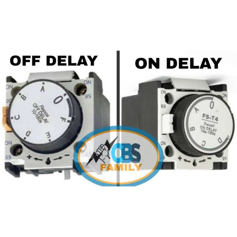 Promo Chint Time Delay Contact Block F5 / On Delay Timer / Off Delay Timer Diskon 23 di Seller