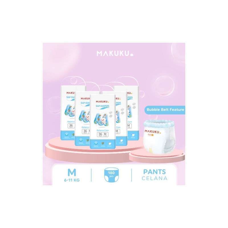 Jual 5 Pack Makuku Sap Diapers Balance Care Pants M36 Di Seller