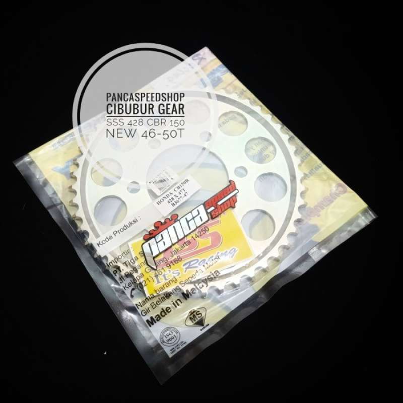 Jual GIR GEAR BELAKANG SSS 428 CBR 150 R NEW LUBANG BAUT 6 UKURAN 46T