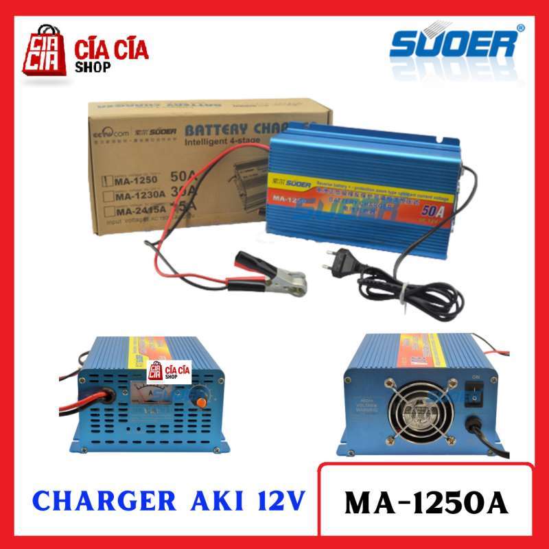 Jual Smart Charger Aki 50A 12V Suoer MA-1250A Cas Casan Accu 50 Ampere